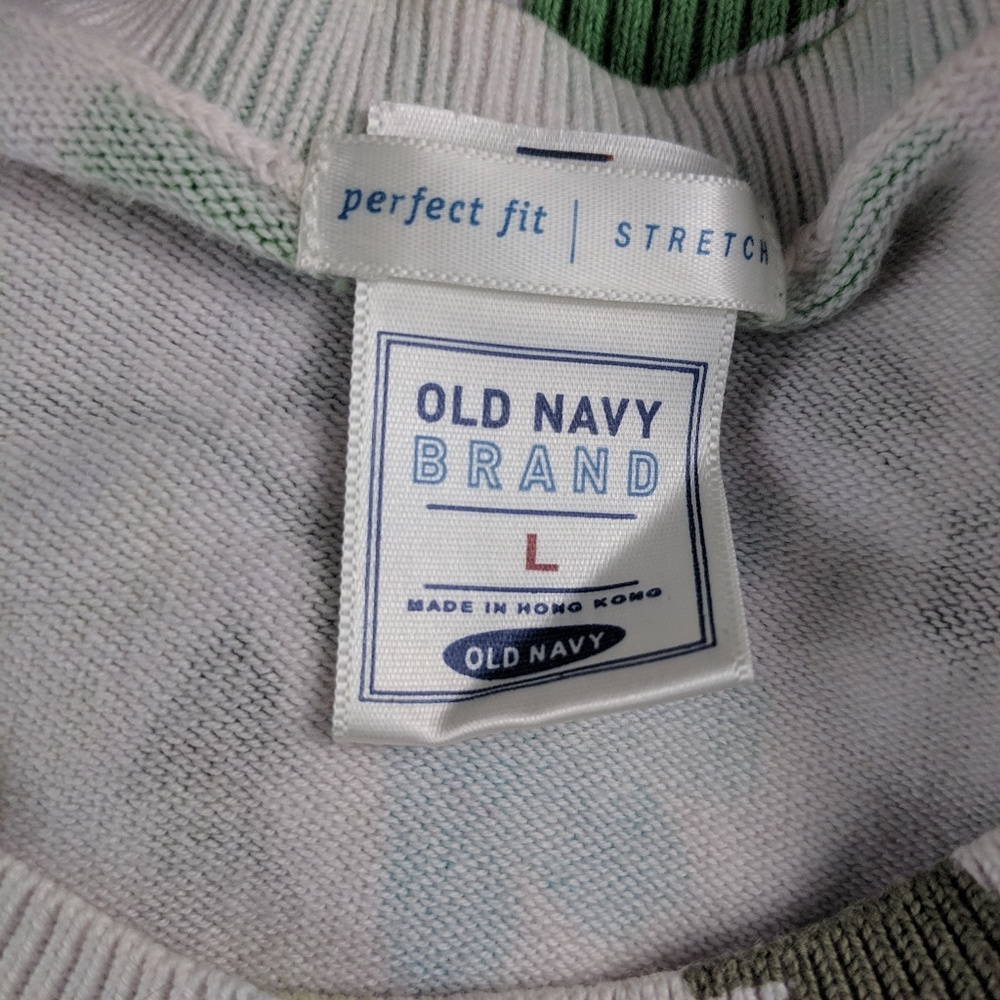 Old Navy Green Blue Floral Cardigan Large - Picture 3 of 5